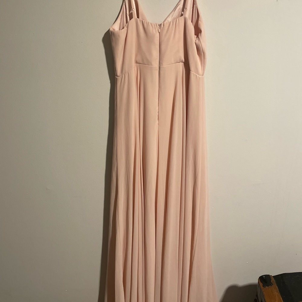 Only worn once .  Blush long dress. Perfect for a wedding !  Great condition!
